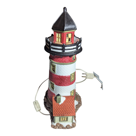 Santa's Workbench "Bayside Lighthouse" Lighted Christmas Village Great Condition - Picture 5 of 9